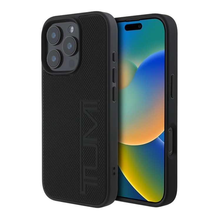 TUMI для iPhone 16 Pro Max чехол 3D Rubber Ballistic Hard Black