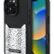 Karl Lagerfeld для iPhone 16 Pro Max чехол Cardslot PU Grained leather Leopard pocket Hard Black