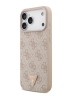 Guess для iPhone 17 Pro Max чехол PU 4G Triangle Diamond metal logo Hard Pink (MagSafe)
