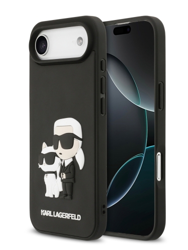 Karl Lagerfeld для iPhone Air чехол 3D Rubber NFT Karl & Choupette Hard Black