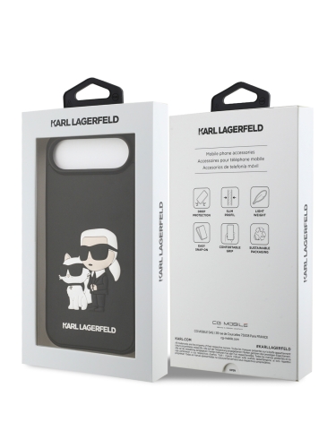 Karl Lagerfeld для iPhone Air чехол 3D Rubber NFT Karl & Choupette Hard Black