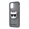 Чехол Karl Lagerfeld TPU Glitter Choupette Hard для iPhone 12 | 12 Pro, черный