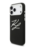 Karl Lagerfeld для iPhone 17 Pro чехол Liquid Silicone Initials Metal Logo & Camera Hard Black