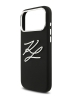 Karl Lagerfeld для iPhone 17 Pro чехол Liquid Silicone Initials Metal Logo & Camera Hard Black
