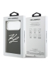 Karl Lagerfeld для iPhone 17 Pro чехол Liquid Silicone Initials Metal Logo & Camera Hard Black