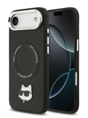 Karl Lagerfeld для iPhone Air чехол PU NFT Choupette head Metal pin &amp; Camera Hard Black (MagSafe)
