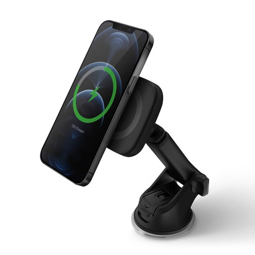 Uniq Magnea Magnetic wireless 15W (на торпеду/стекло/воздуховод) +АЗУ All-in-one Grey MAGCARKIT-DGREY