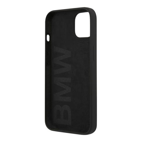 Чехол BMW Signature Liquid Silicone Laser logo для iPhone 13, черный