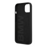 Чехол BMW Signature Liquid Silicone Laser logo для iPhone 13, черный