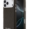 Karl Lagerfeld для iPhone 17 Pro Max чехол PU Full Wrapped Repeated logo Metal Cam Hard Brown (MagSafe)