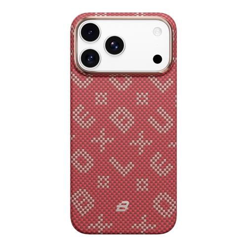 BlueO чехол для iPhone 17 Pro Max, Tactile Woven Air Aramid fiber (Kevlar)  Red (MagSafe)