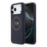 Red Bull для iPhone 17 Pro чехол Liquid Silicone with Ring Hard Navy/Red (MagSafe)