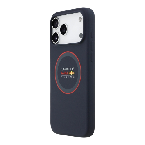 Red Bull для iPhone 17 Pro чехол Liquid Silicone with Ring Hard Navy/Red (MagSafe)