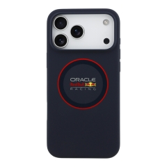 Red Bull для iPhone 17 Pro чехол Liquid Silicone with Ring Hard Navy/Red (MagSafe)