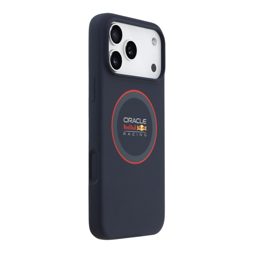 Red Bull для iPhone 17 Pro чехол Liquid Silicone with Ring Hard Navy/Red (MagSafe)