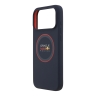 Red Bull для iPhone 17 Pro чехол Liquid Silicone with Ring Hard Navy/Red (MagSafe)