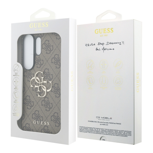 Guess для Galaxy S26 Ultra чехол PU 4G Big metal logo Hard Brown