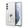 Чехол Karl Lagerfeld Choupette Fun Hard для Galaxy S22, прозрачный