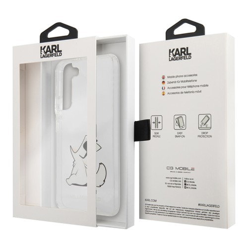 Чехол Karl Lagerfeld Choupette Fun Hard для Galaxy S22, прозрачный