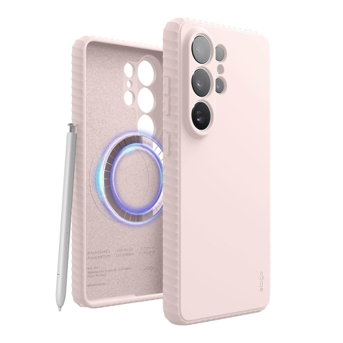 Elago для Galaxy S26 Ultra чехол Magnetic Ridge Silicone Lovely Pink (MagSafe)