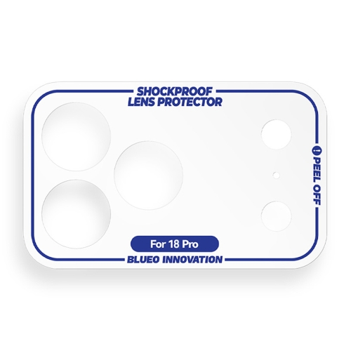 BlueO пленка для iPhone 18 Pro, Invisible Shock-Resistant Camera Module Clear +installer