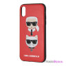 Чехол Karl Lagerfeld Karl and Choupette Hard для iPhone XR, красный