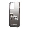 Чехол Lagerfeld Karl & Choupette Hard Gradient для iPhone 13 Pro, черная рамка