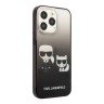 Чехол Lagerfeld Karl & Choupette Hard Gradient для iPhone 13 Pro, черная рамка