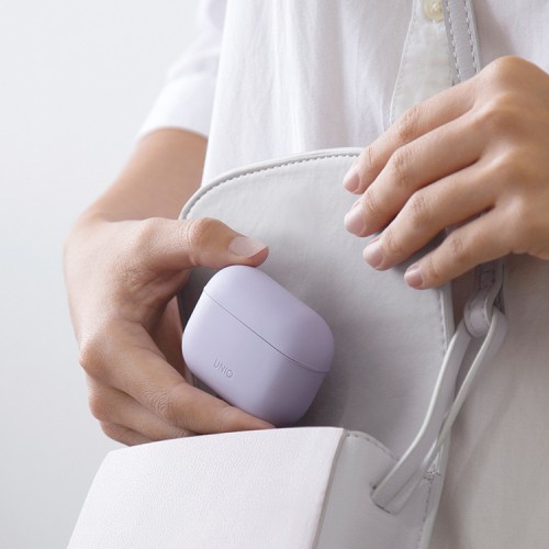 Чехол Uniq LINO Liquid silicone для AirPods Pro 2, фиолетовый