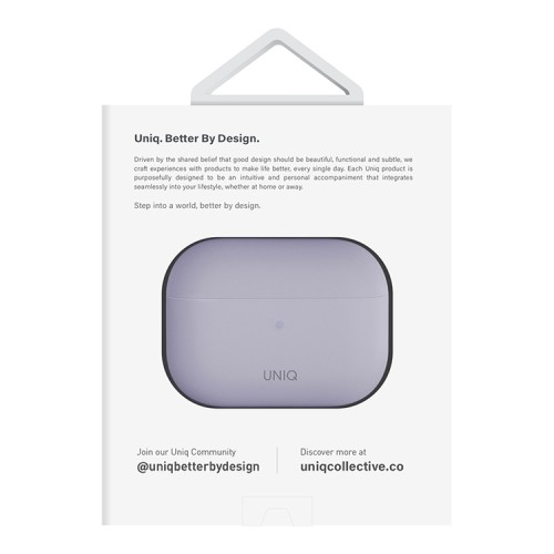 Чехол Uniq LINO Liquid silicone для AirPods Pro 2, фиолетовый