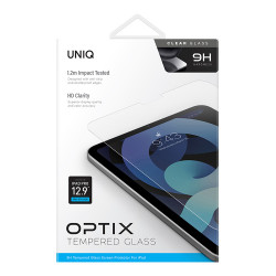 Защитное стекло Uniq OPTIX для iPad Pro 12.9 (2018/21/22), прозрачное