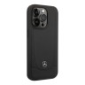 Кожаный чехол Mercedes Leather Urban Hard для iPhone 14 Pro, черный