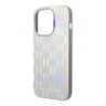 Чехол Lagerfeld Monogram Iridescent Hard для iPhone 14 Pro, серебристый