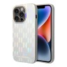 Чехол Lagerfeld Monogram Iridescent Hard для iPhone 14 Pro, серебристый