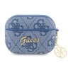 Чехол Guess PU leather 4G with metal logo and Charm для Airpods Pro, синий