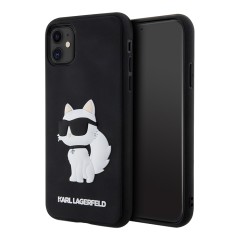 Karl Lagerfeld 3D Rubber NFT Choupette Hard чехол для iPhone 11/XR, черный