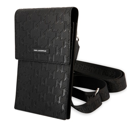 Karl Lagerfeld для смартфонов сумка Wallet Phone Bag PU Saffiano Monogram Black