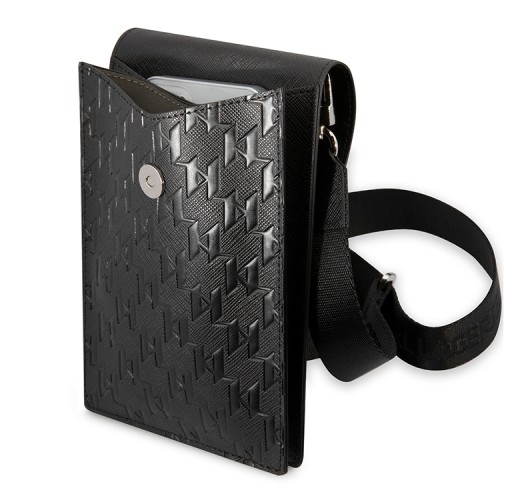 Karl Lagerfeld для смартфонов сумка Wallet Phone Bag PU Saffiano Monogram Black
