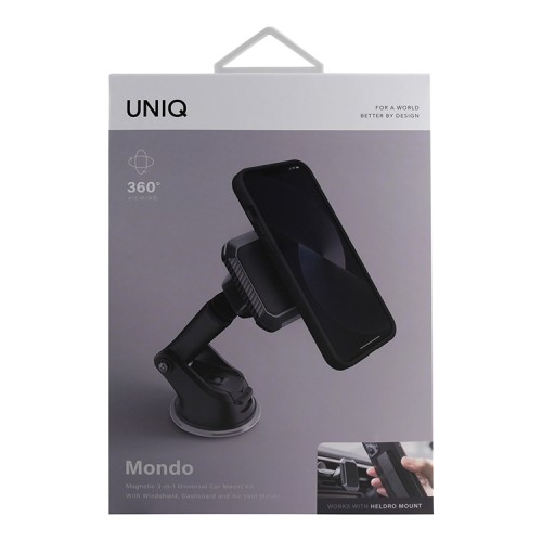 Uniq автодержатель Mondo Magnetic Windshield/Air vent Gumetal/Black
