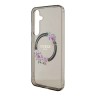 Guess для Galaxy S24 чехол PC/TPU Flowers Wreath Hard Black (MagSafe)