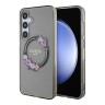 Guess для Galaxy S24 чехол PC/TPU Flowers Wreath Hard Black (MagSafe)
