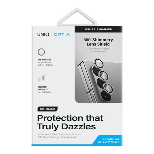 Uniq стекло для Galaxy Z Fold 6 OPTIX Camera Lens protector Aluminium White Shimmer