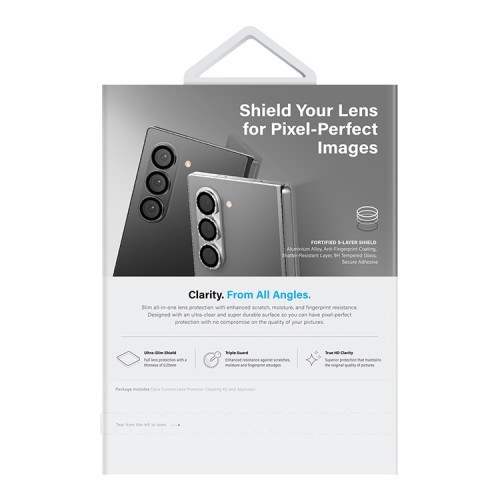 Uniq стекло для Galaxy Z Fold 6 OPTIX Camera Lens protector Aluminium White Shimmer