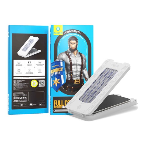 BlueO стекло для iPhone 16 Pro Max, Anti-peep Black (антишпион) +installerPro