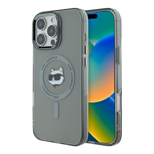 Karl Lagerfeld для iPhone 16 Pro Max чехол PC/TPU NFT Choupette Black (MagSafe)