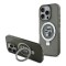 Karl Lagerfeld для iPhone 16 Pro Max чехол PC/TPU + Ring stand NFT Karl & Choupette Hard Black (MagSafe)