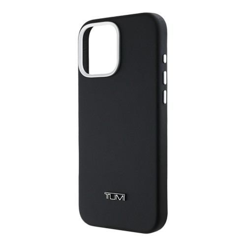 TUMI для iPhone 16 Pro Max чехол Genuine Full Wrap Smooth Leather Hard Full Black (MagSafe)