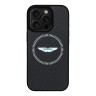 Aston Martin для iPhone 16 Pro чехол Real Carbon Counter Design Hard Black (MagSafe)