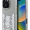Karl Lagerfeld для iPhone 16 Pro Max чехол Cardslot PU Grained leather Leopard pocket Hard Grey
