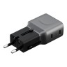 Energea СЗУ TravelGo adapter 45, 2USB-C PD45W 150 countries Gunmetal/Black